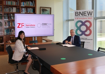 dezf pere navarro, y la presidenta del ceec, esther izquierdo